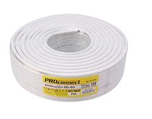 кабель коаксиальный proconnect light rg-6u антенный для тв белый,75 ом, 32x0.12mm al,ccs/al/al,за 1м  фото
