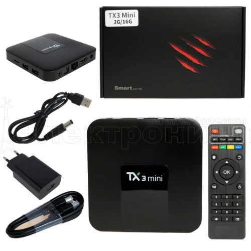 медиа-приставка tx3 mini - 2gb/16gb android 8,1 медиаплеер smart tv iptv ott приставка 4k hd h.265  фото