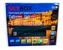 Цифровая приставка HD (DVB-T2)  SKYBOX SK888 DVB-T6000 (C)     мет/диспл/кнопки/шнур 3RCA  от магазина Электроника GA