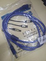 кабель для принтера dl46 usb2.0 m/m с фильтром 1,5м голубой  фото