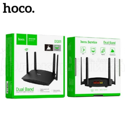 маршрутизатор hoco dq01, 4g lte-модем, 3 порта, 2 гбит/сек стационарный роутер wi-fi  фото
