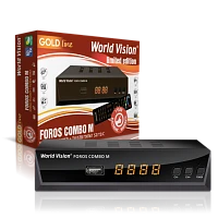 Цифровая приставка World Vision FOROS Combo M эфирно-спутниковый DVB-T2/S2/C тв ресивер, медиаплеер от магазина Электроника GA